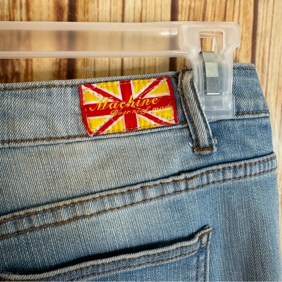 Machine Pour Neuf Mode Women’s Distressed Skinny Blue Denim Jeans Size 32 - Picture 9 of 9